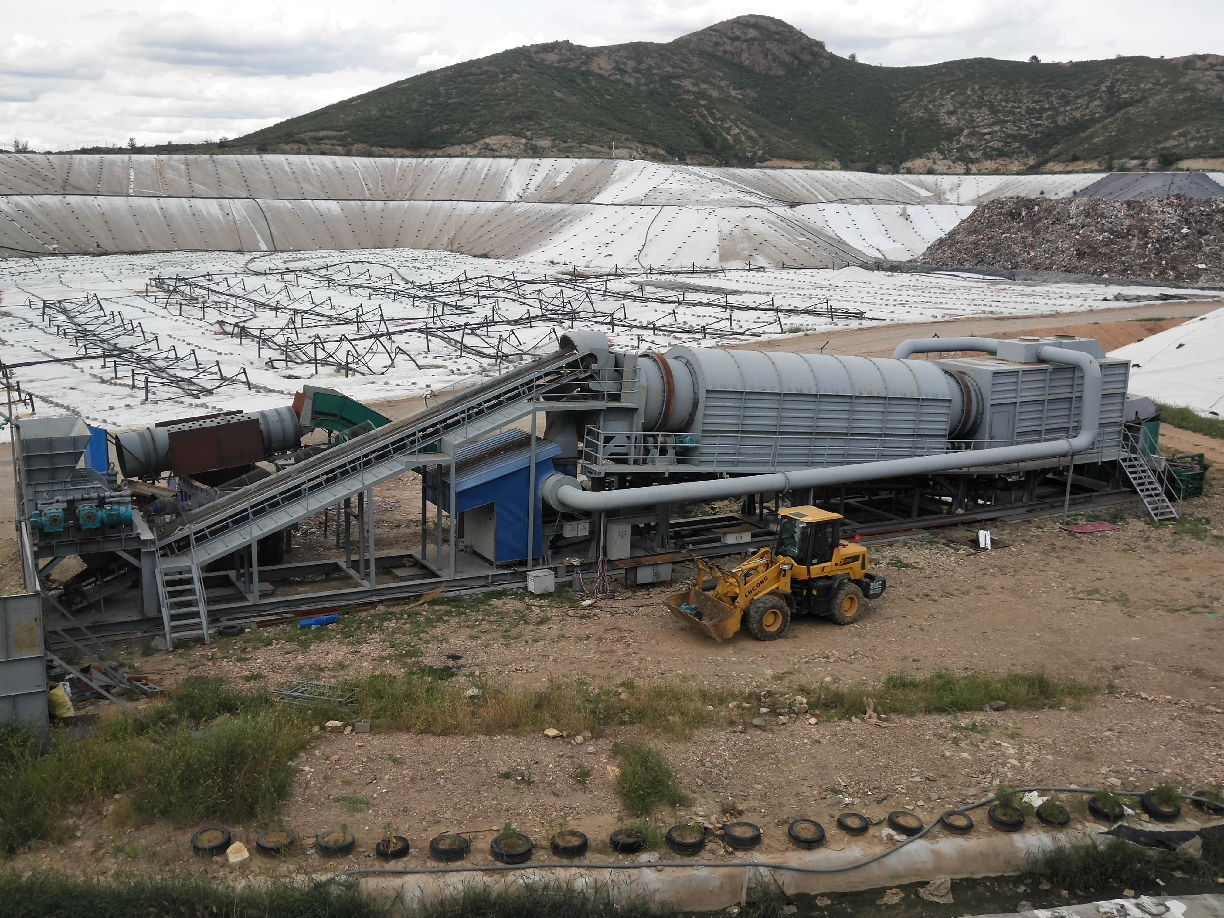 垃圾分选试车现场